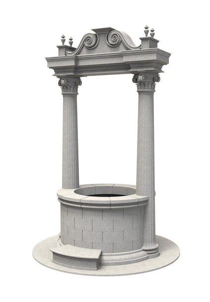 alter Brunnen mit Säulen - Foto, Bild