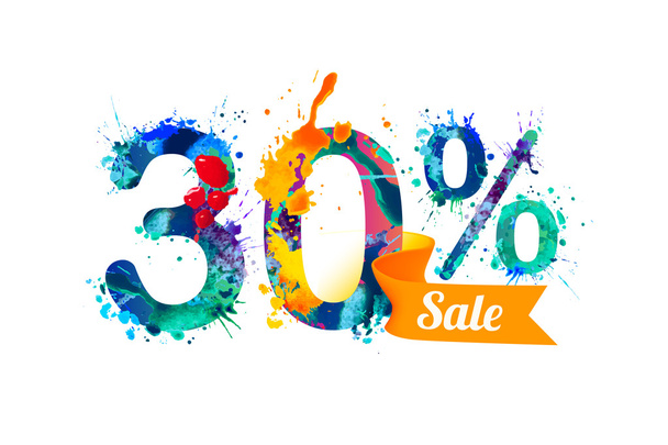 Πώληση percents τριάντα (30) - Διάνυσμα, εικόνα
