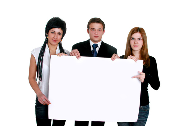 Portrait of young teenagers holding copyspace - Photo, Image