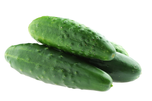 Healthy food. The green cucumbers isolated - Photo, Image