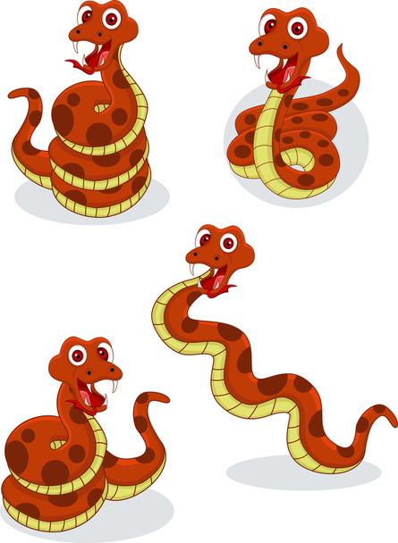 Змія мультфільм набір
 - Вектор, зображення