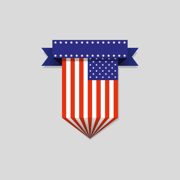 Cinta azul y bandera americana - ilustración vectorial
. - Vector, imagen