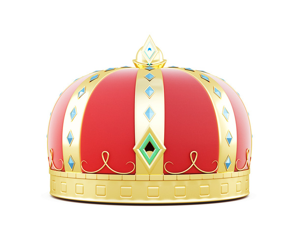 3D-Abbildung einer königlichen Krone. - Foto, Bild
