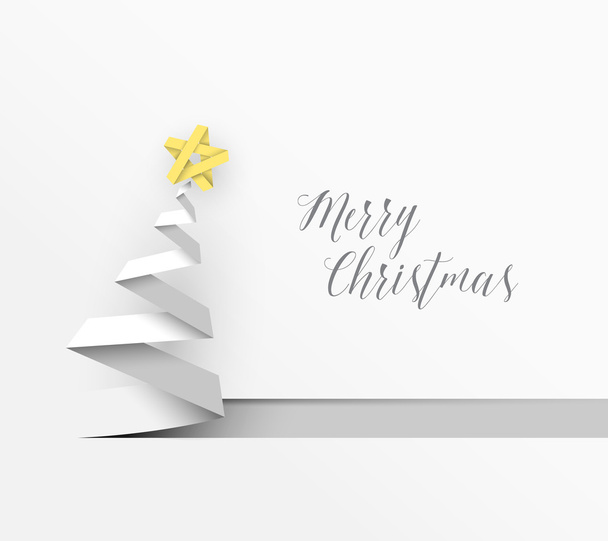 Рождественская елка из бумаги
 - Вектор,изображение