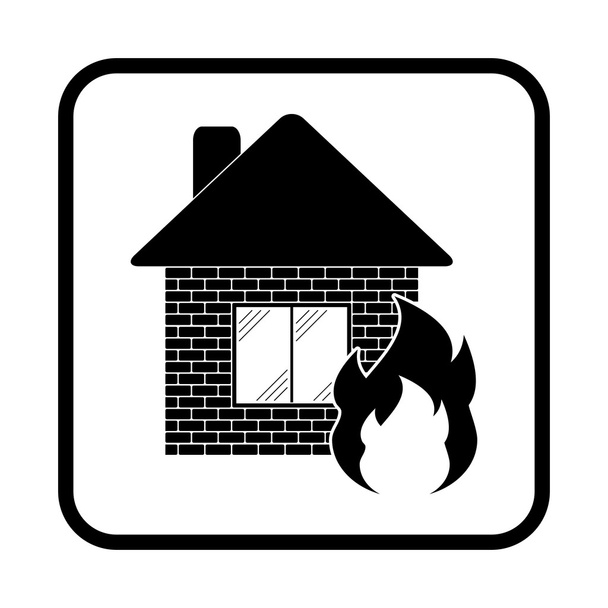Icon-Vektor für Hausbrand - Vektor, Bild