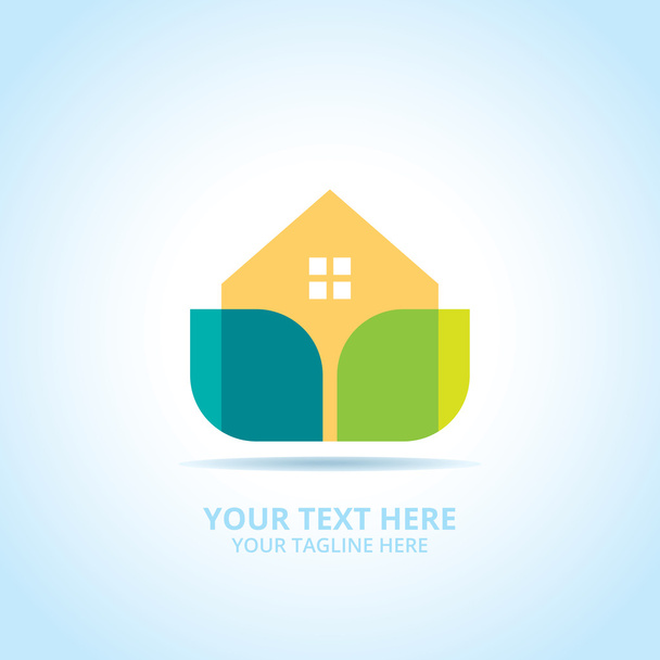 Soyut House logosu, tasarım konsepti, amblem, simge, şablon için düz logo öğesi. - Vektör, Görsel