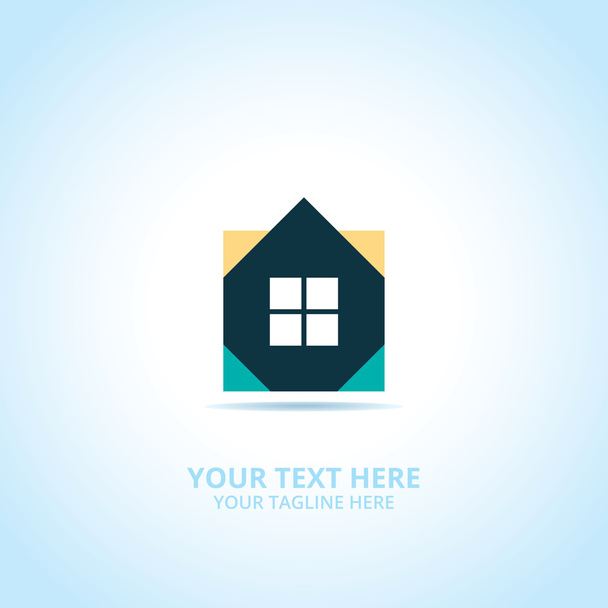 Abstract huis logo, ontwerpconcept, embleem, pictogram, platte logo-element voor sjabloon. - Vector, afbeelding