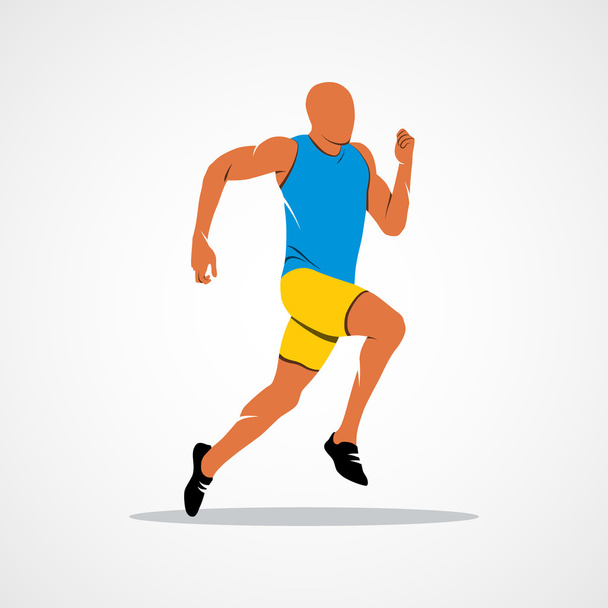 Futás, sprinter, sportoló - Vektor, kép