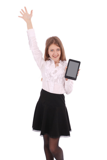 Young woman holding digital tablet - Foto, imagen
