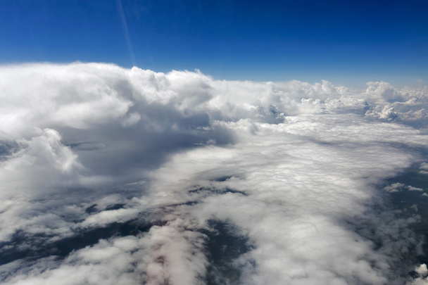 antenowe biały chmury - Zdjęcie, obraz