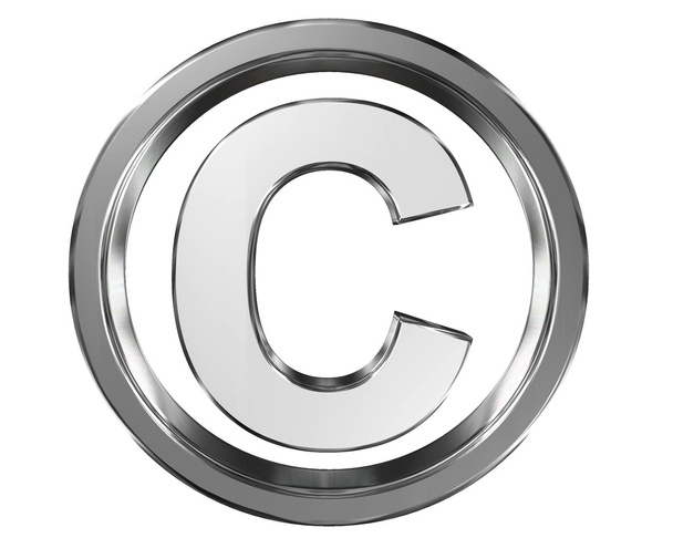 Symbol copyright symbol on a white background - Φωτογραφία, εικόνα