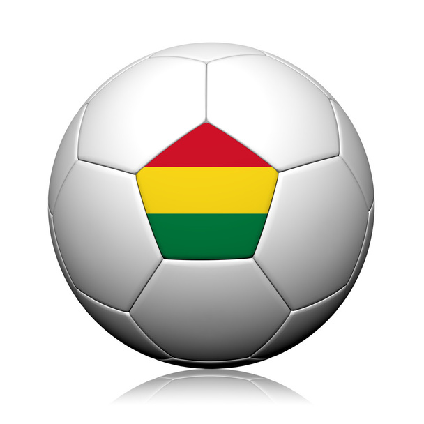 Flaga Boliwii wzór 3d rendering piłki nożnej - Zdjęcie, obraz