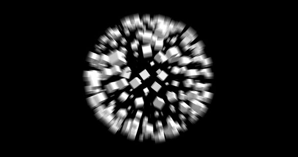 (8K) rendu 3D de cubes blancs isolés avec fond noir
 - Photo, image