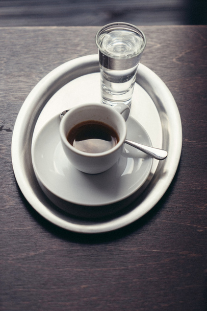Espresso coffee in white cup - Fotografie, Obrázek