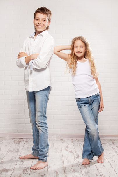 Children in jeans - Foto, Bild