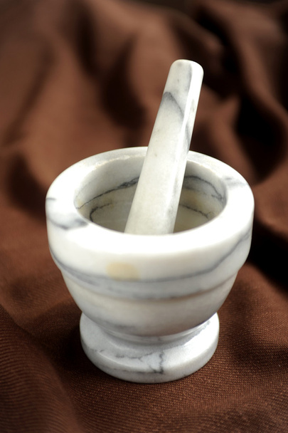 Marble mortar with pestle - Photo, Image
