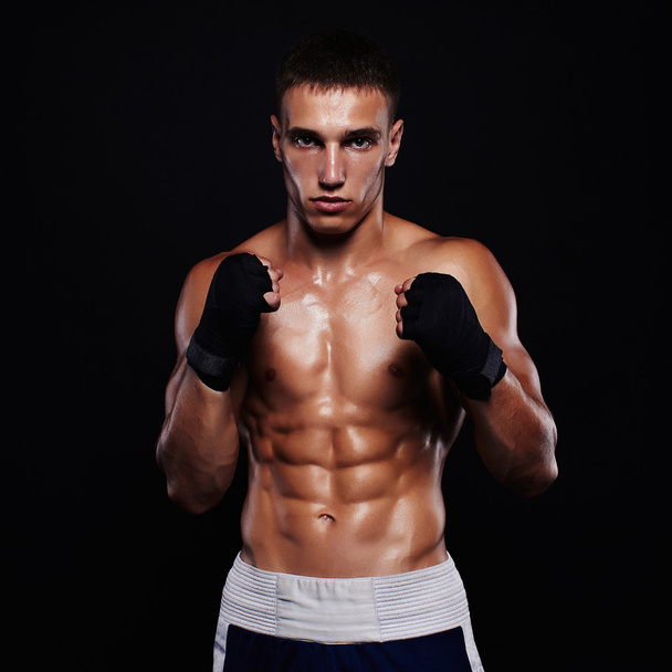 brutal strong boxer man - Фото, зображення