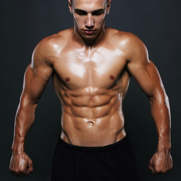 athletic man.muscular fitness boy - Foto, imagen