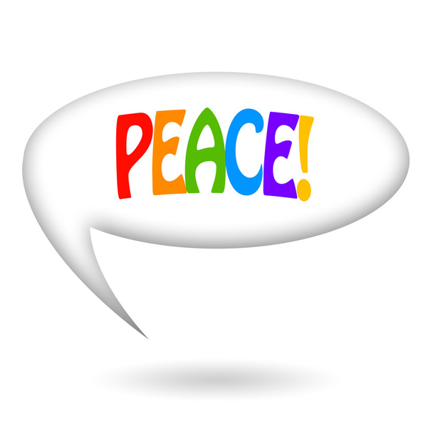 Bolha de discurso de paz
 - Foto, Imagem