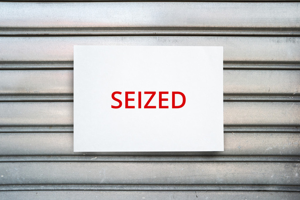 Red seized sign - 写真・画像