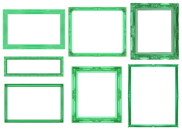 коллекция зеленая рамка изолированы на белом фоне, обрезка па
 - Фото, изображение