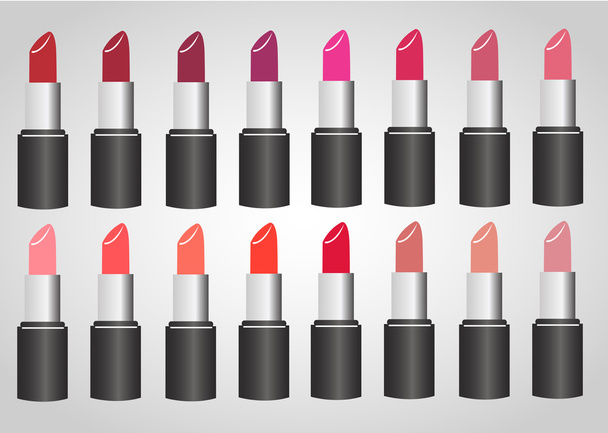colorful Lipstick vector - Вектор,изображение
