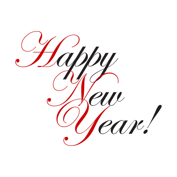 Happy new year lettering card  - Вектор,изображение