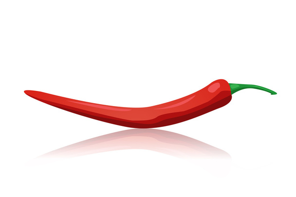 Hot chili pepper vector set isolated on white background - Διάνυσμα, εικόνα