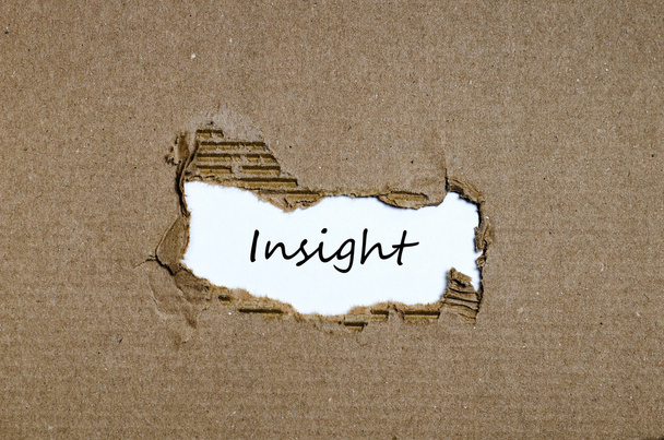 The word insight appearing behind torn paper - Photo, Image