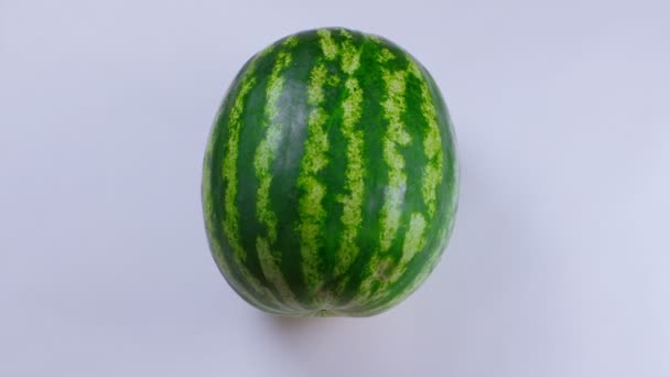 watermelon rotates on a white background - Footage, Video
