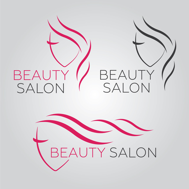 Güzel kadın vektör logo şablonu Kuaför Salonu, güzellik, kozmetik prosedürler için - Vektör, Görsel