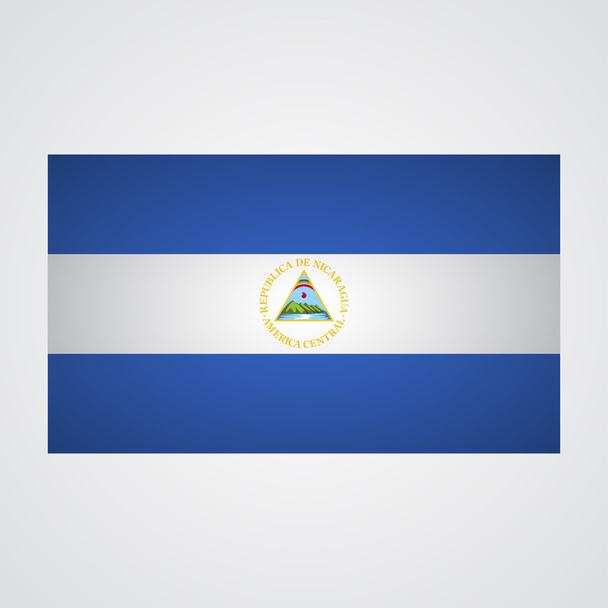 Прапор Нікарагуа на сірий фон. Векторні ілюстрації - Вектор, зображення