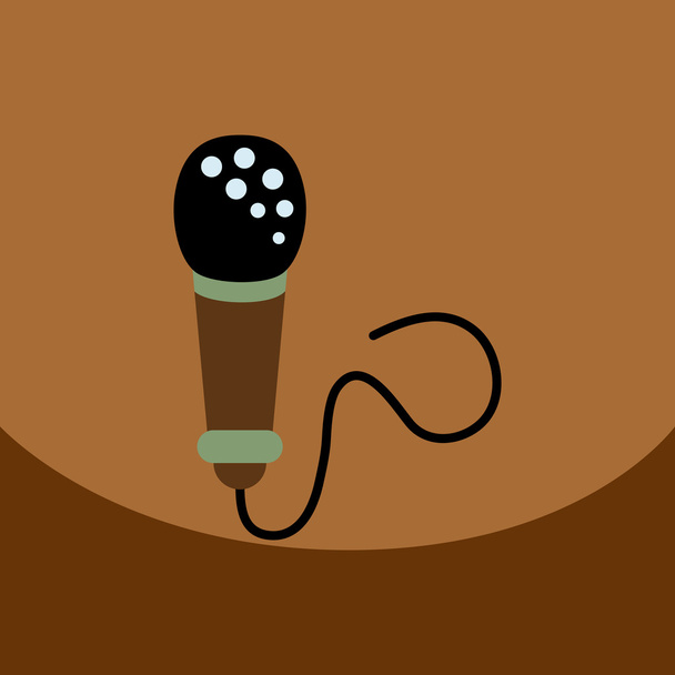 плоский векторный дизайн коллекции иконок микрофон в плоском стиле
 - Вектор,изображение