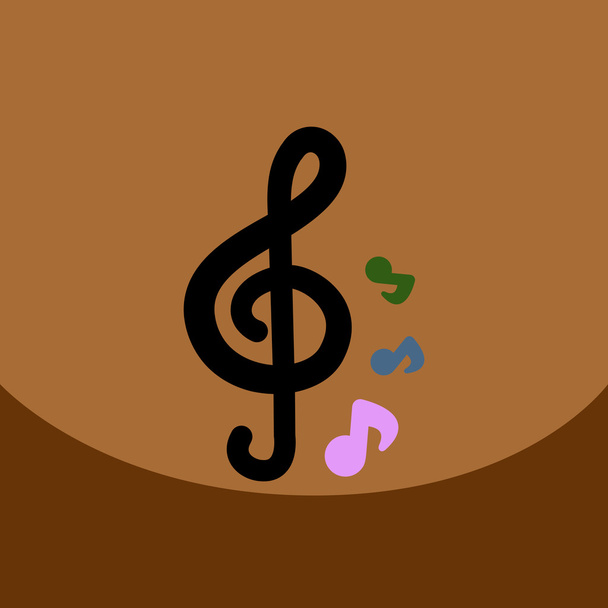 flat vector icon design collection music note - Vector, Image