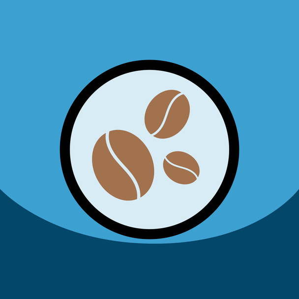 flat vector icon design collection coffee beans - Vector, Imagen