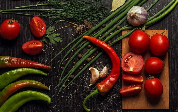 Vegetables and spices - Fotografie, Obrázek