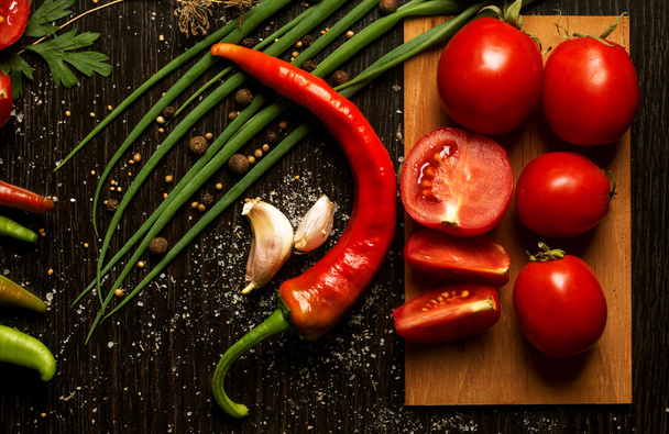 Vegetables and spices - Foto, Imagem
