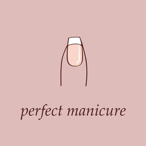ícone logotipo manicure perfeito
 - Vetor, Imagem