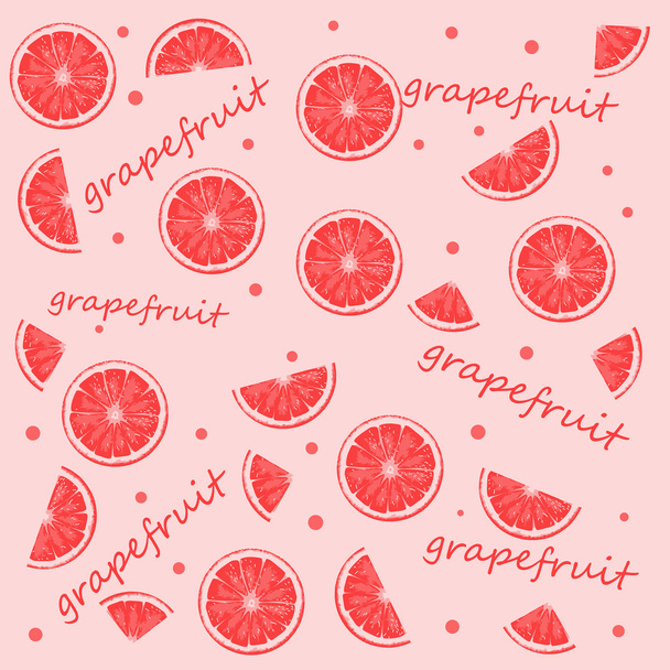 рожевий фон грейпфрутовий шматочок
 - Вектор, зображення