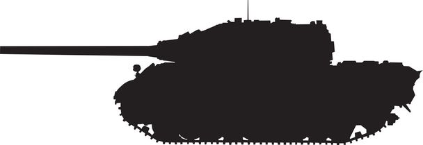 Silhouette d'un char allemand King Tiger
 - Vecteur, image