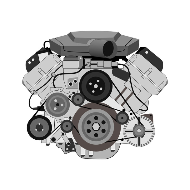 ilustracja wektorowa silnika samochodu - Wektor, obraz