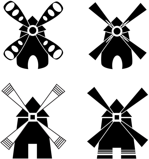 Strong windmill. - Vector, Image