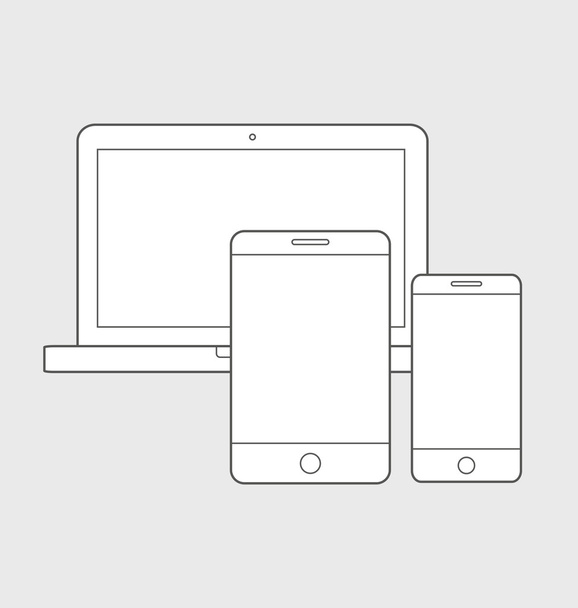 illustration of responsive web design icon - Photo, Image