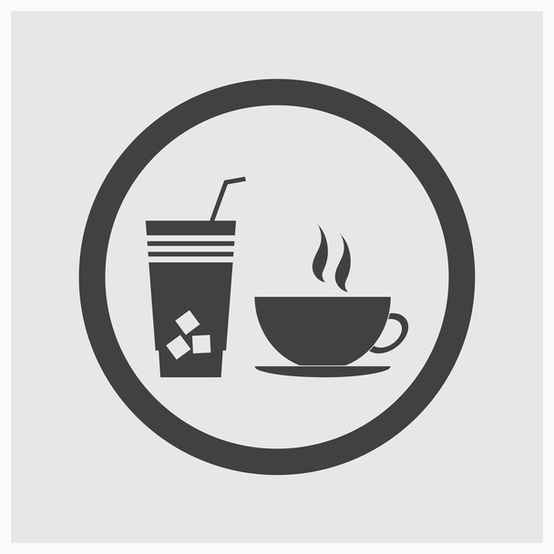 koffie beker web pictogram - Vector, afbeelding