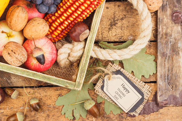 Ημέρα των Ευχαριστιών: δίσκος από διάφορα λαχανικά - Φωτογραφία, εικόνα