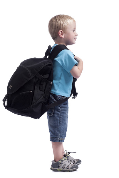 Little boy with backpack - Φωτογραφία, εικόνα