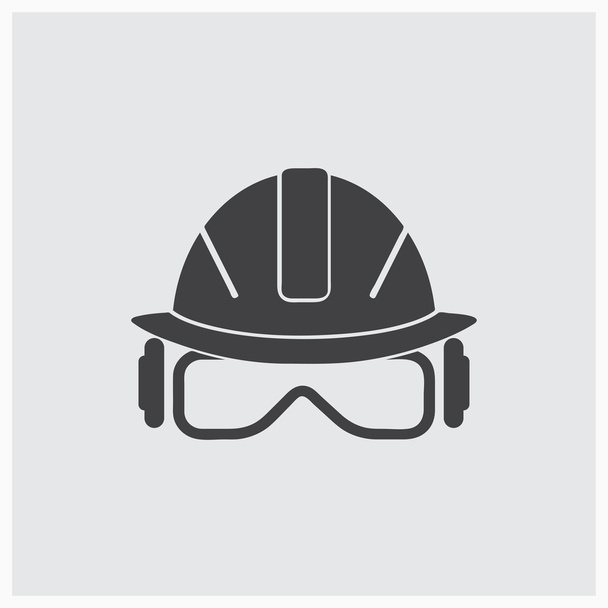 Design der Helm-Ikone - Vektor, Bild