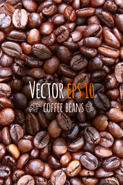 coffee beans background - Wektor, obraz