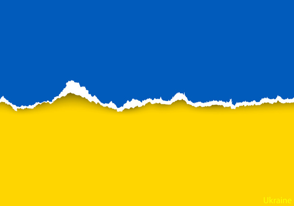 Ontwerp vlag van Oekraïne  - Vector, afbeelding