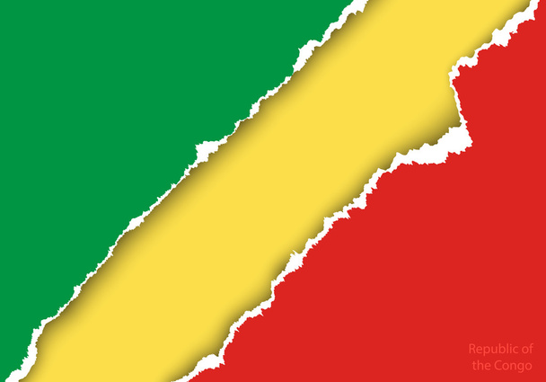 Projekt flagi z Republiki Konga - Wektor, obraz